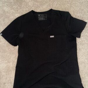 Figs Women’s Scrub Top (Catarina one-pocket) Small Black